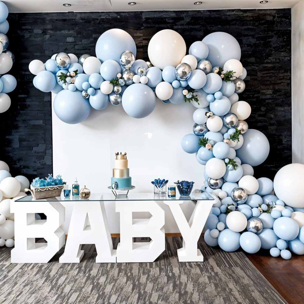 baby blue dreams balon konsept seti