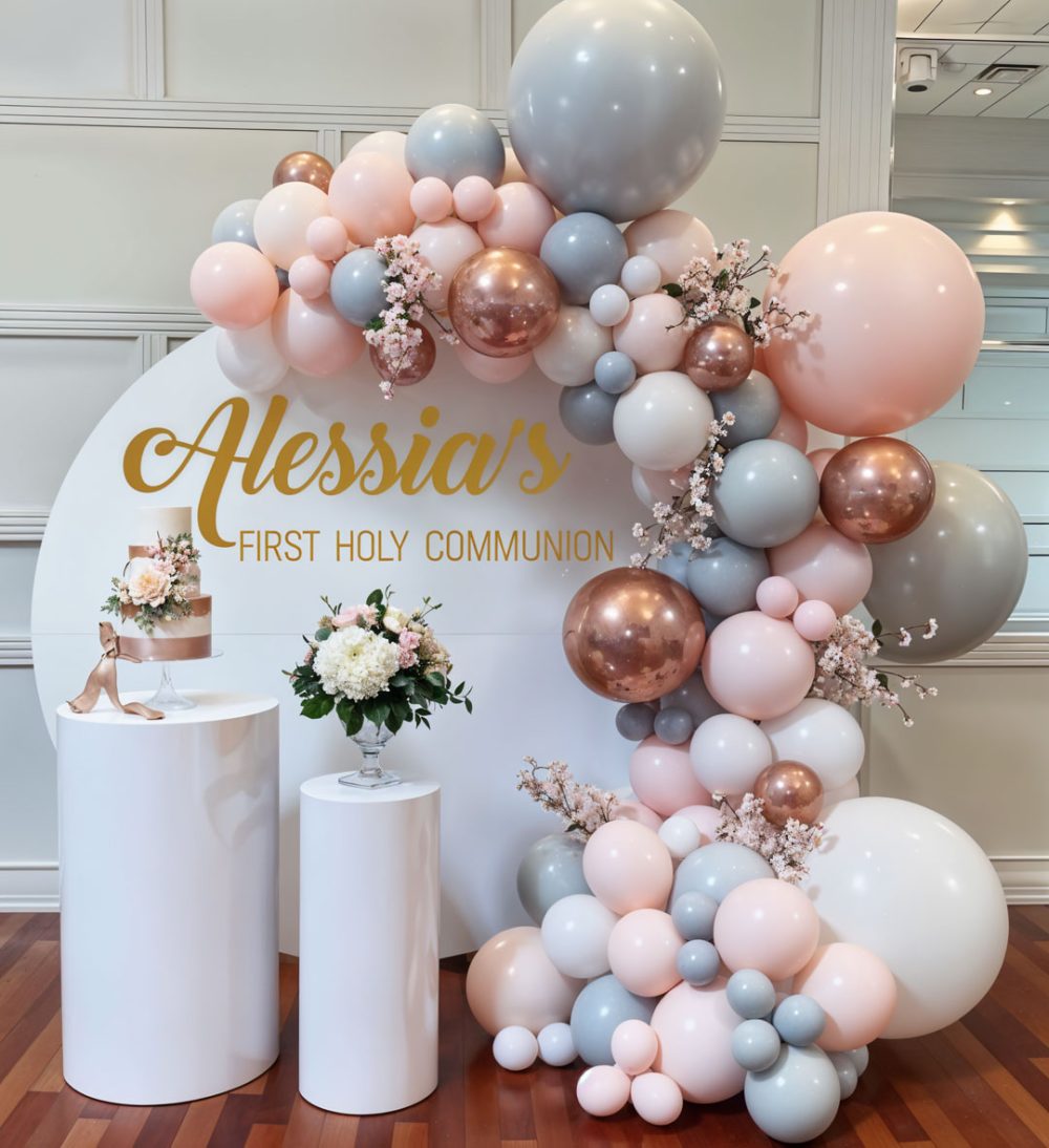 celestial blush balloon arch set