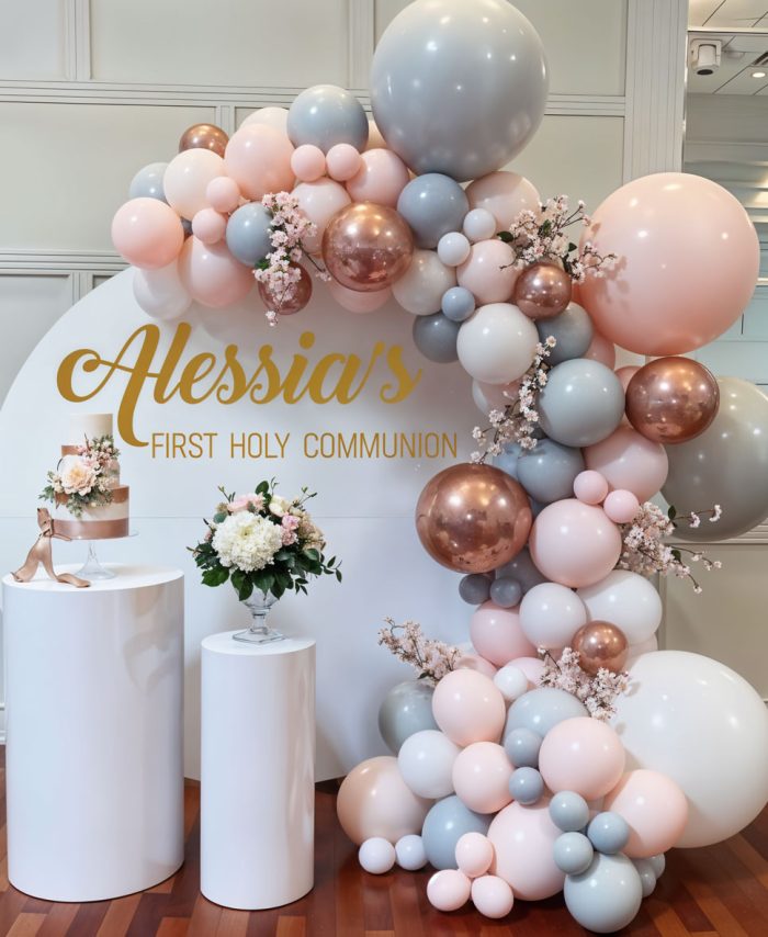 celestial blush balloon arch set