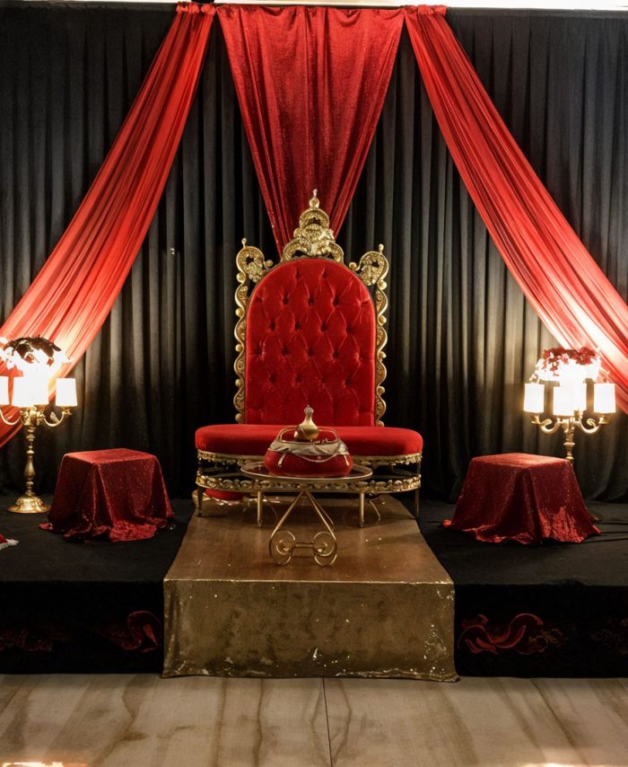 royal red throne set